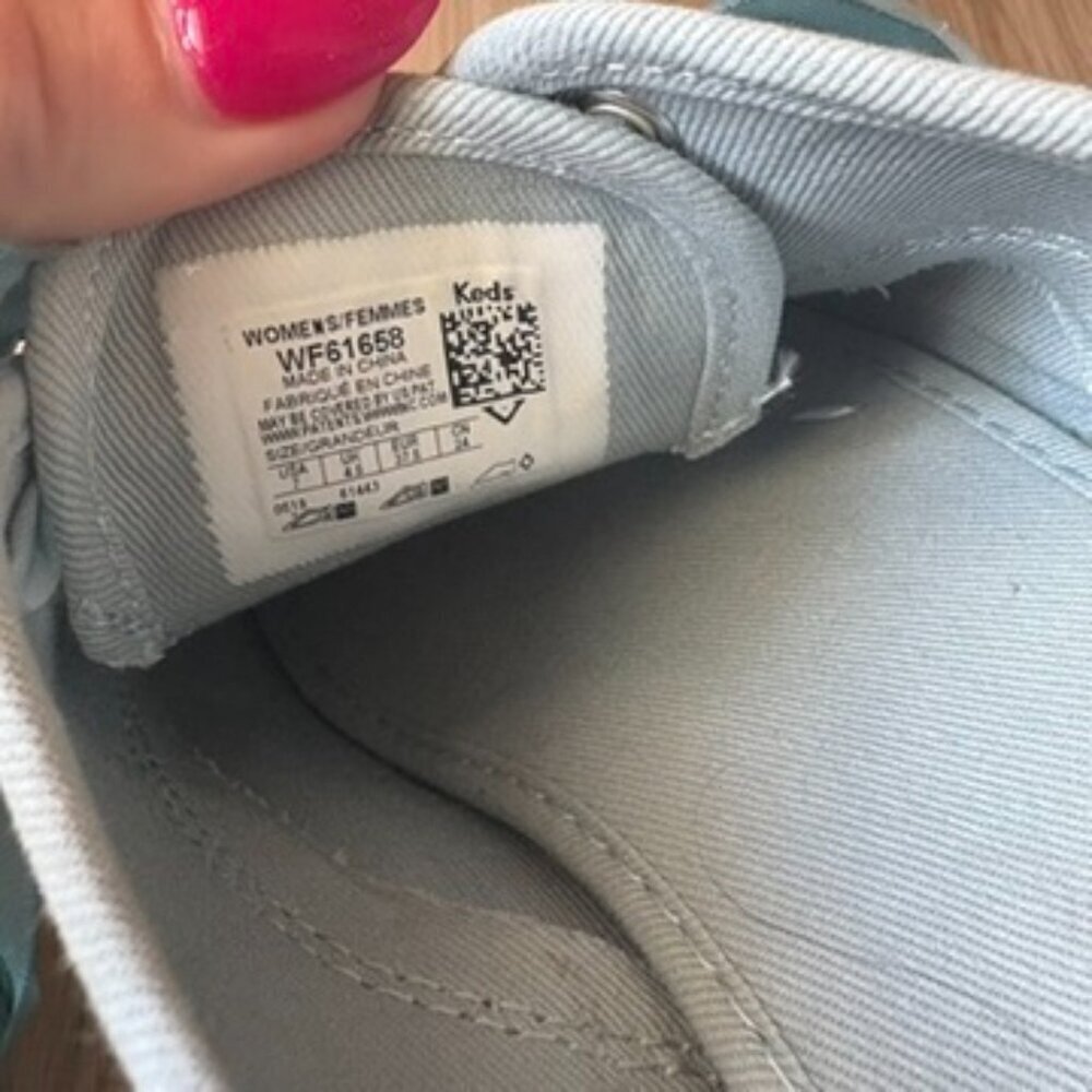 ** Keds x Kate Spade Blue Glitter Sneaker Womens 7 - Picture 8 of 8